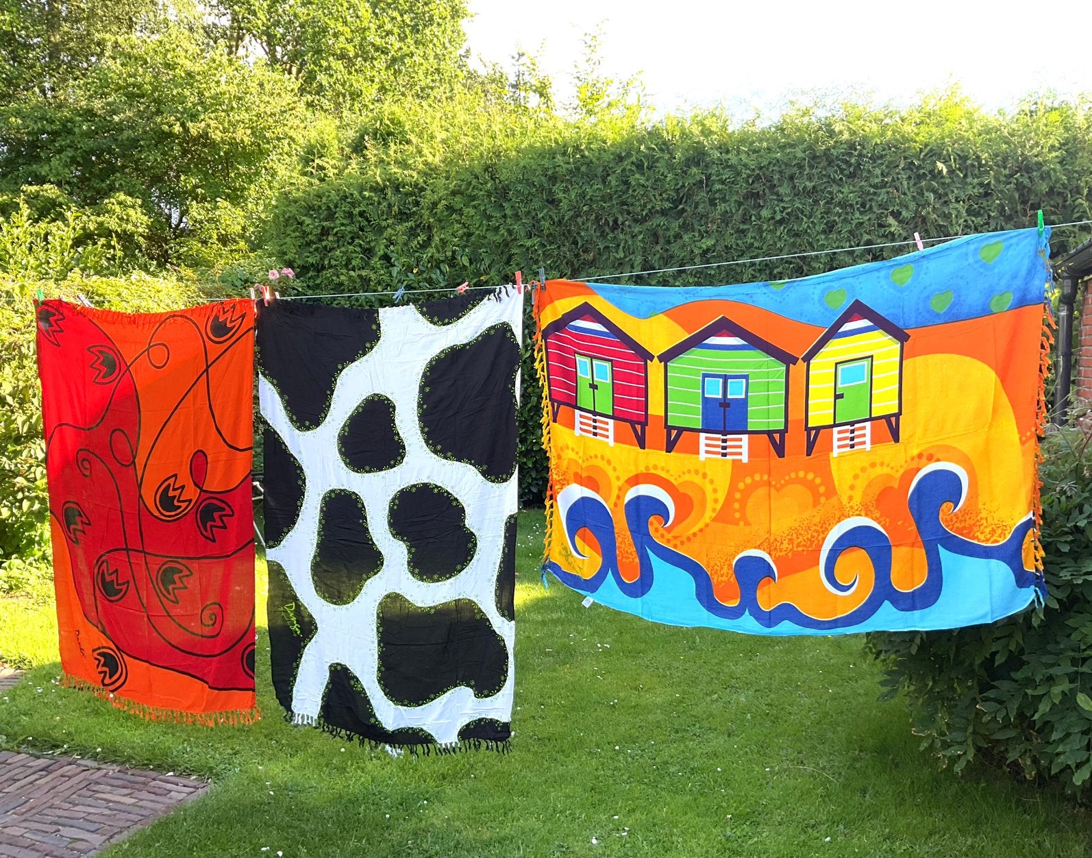 Dutch canga, een pareo met hollandse motieven, Ophalen of Verzenden, Zo goed als nieuw, Overige typen