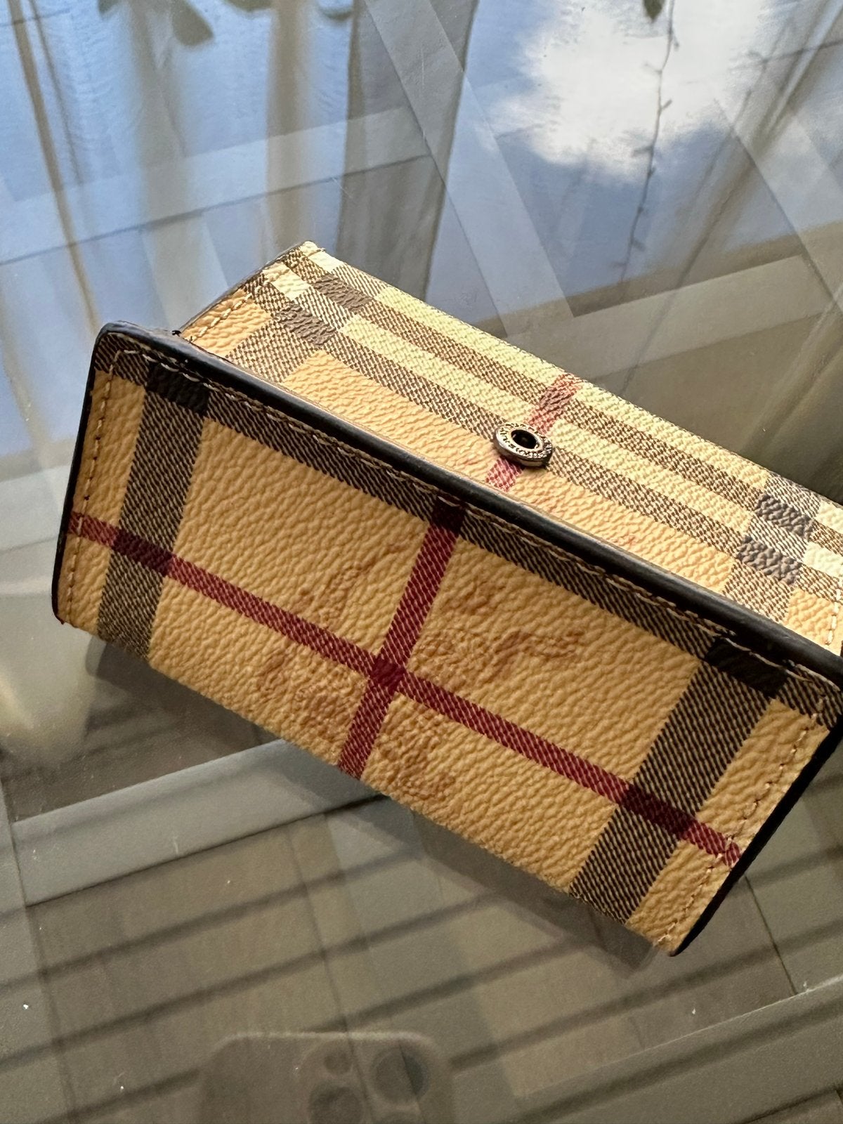 Burberry sleuteletui met iconisch ruitpatroon, Overige merken, Gebruikt, Beige, Ophalen of Verzenden