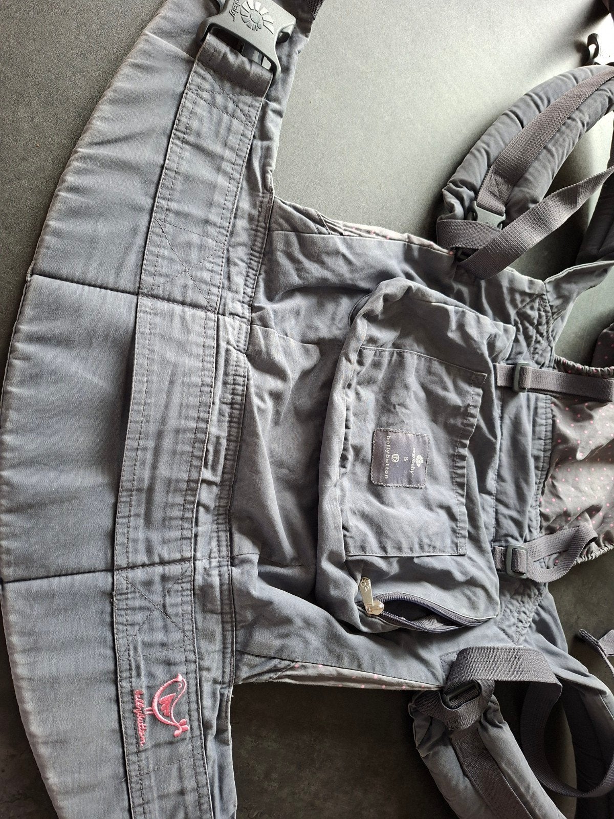 Ergobaby draagzak met inleg - Grijs kleur, Overige merken, Gebruikt, Ophalen of Verzenden, Buik