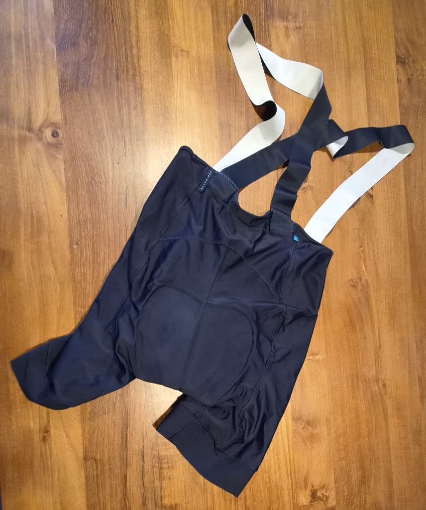 2 Rockrider fietsbroeken maat L - Marineblauw, Gebruikt, Rockrider, L, Bovenkleding