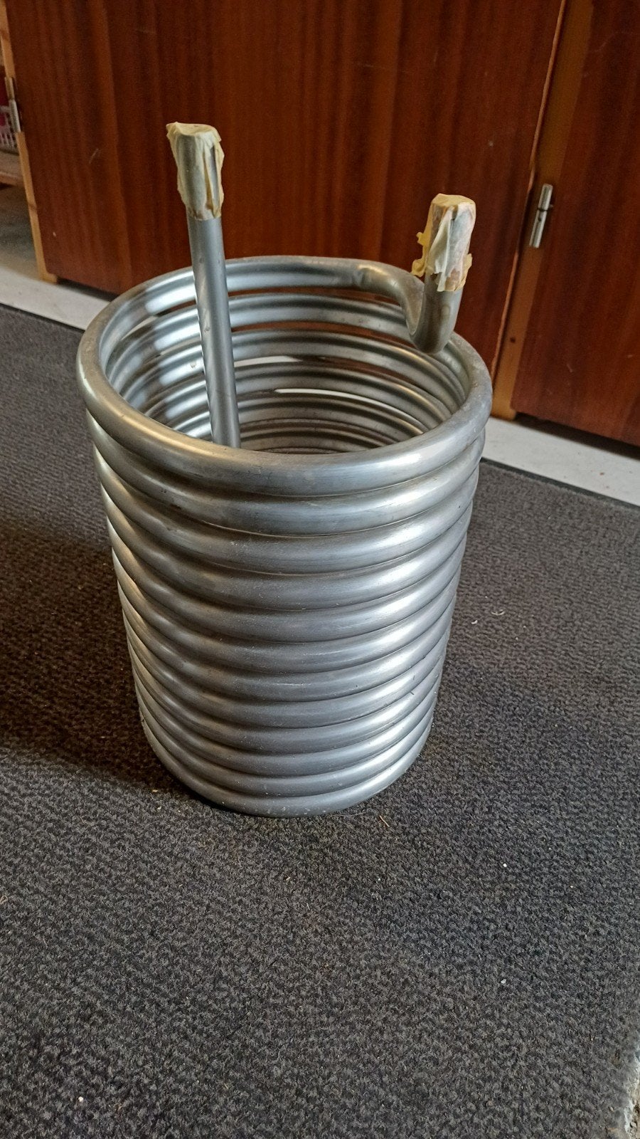 Rvs spiraal:  diam 28cm hoogte 36cm buis 22mm, Ophalen of Verzenden, Overige materialen