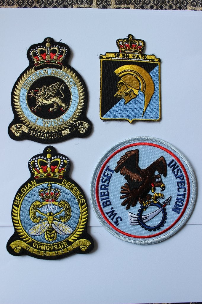 4  patch  belgian  defence, Verzenden, Zo goed als nieuw, Patch, Badge of Embleem