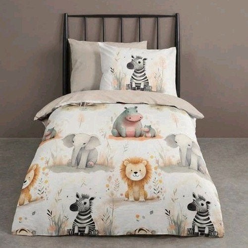 Kinderdekbedovertrek met baby dieren,
140x200/220 cm inclusi, Ophalen, Overige merken, Dekbedovertrek, Nieuw