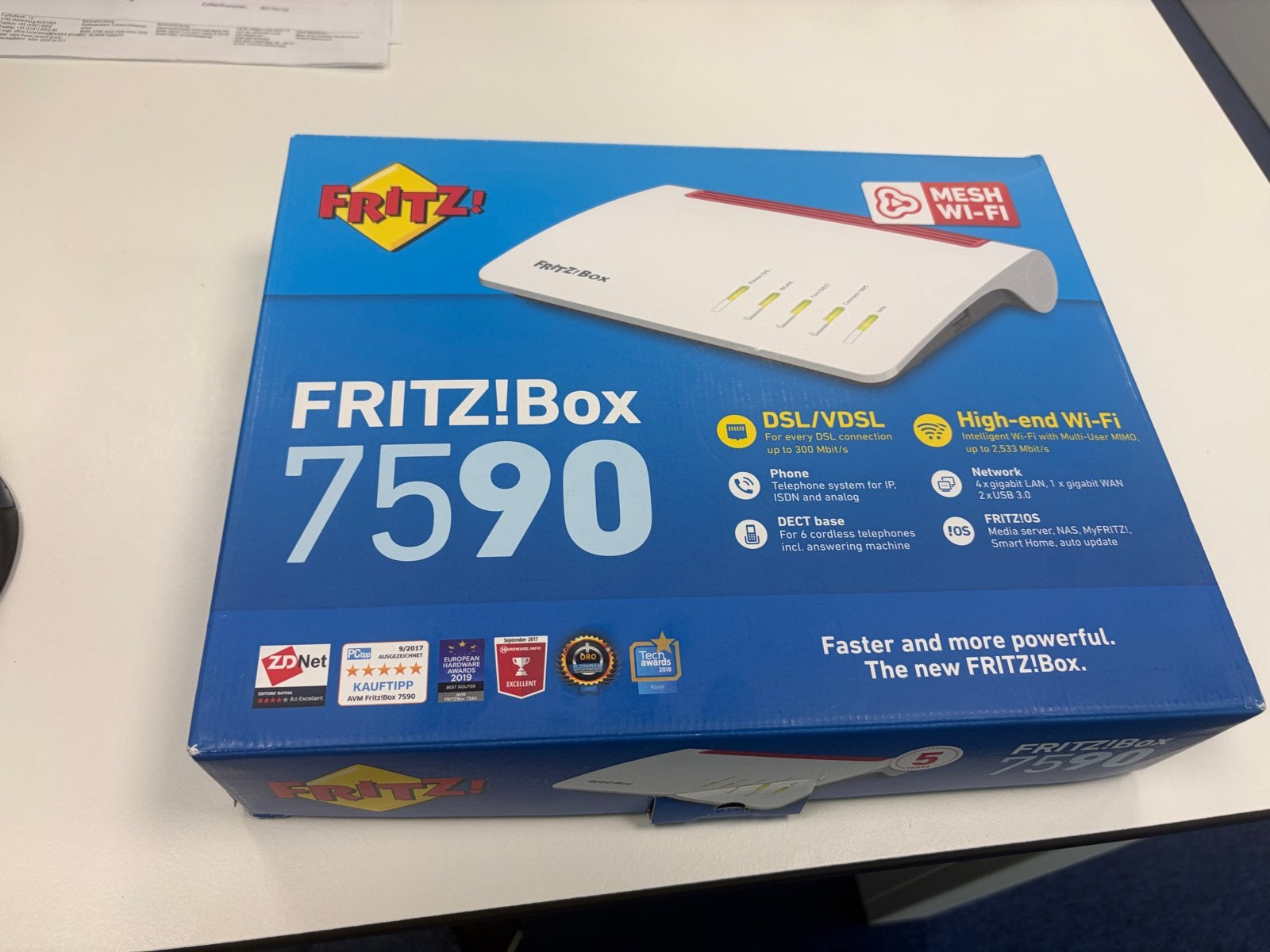 FRITZ!Box 7590 DSL/VDSL Router met High-end Wi-Fi, Computers en Software, Routers en Modems, Ophalen, Nieuw, Router met modem
