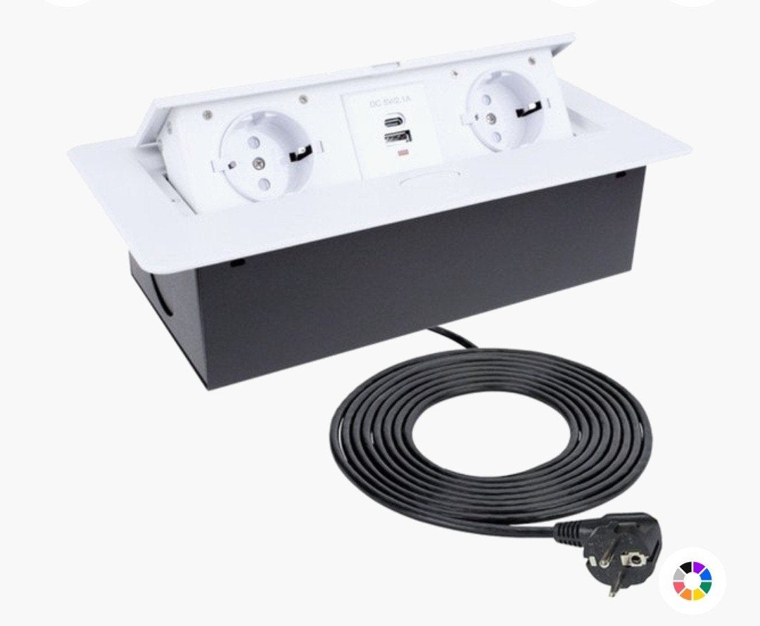 Inbouw stekkerblok met 2 stopcontacten en USB-laders *nieuw*, Ophalen, Nieuw, Stekkerdoos