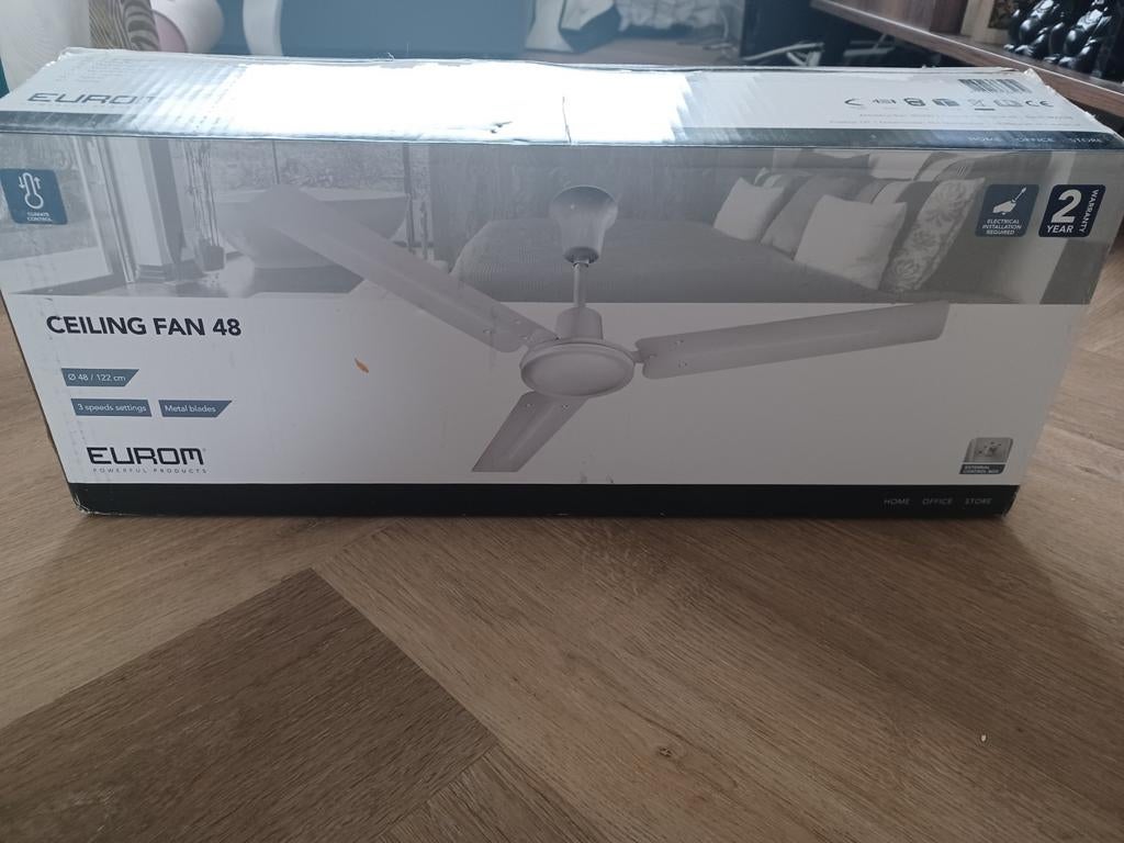 Eurom Ceiling Fan 48 Plafondventilator - Nieuw in doos, Ophalen, Nieuw, Plafondventilator