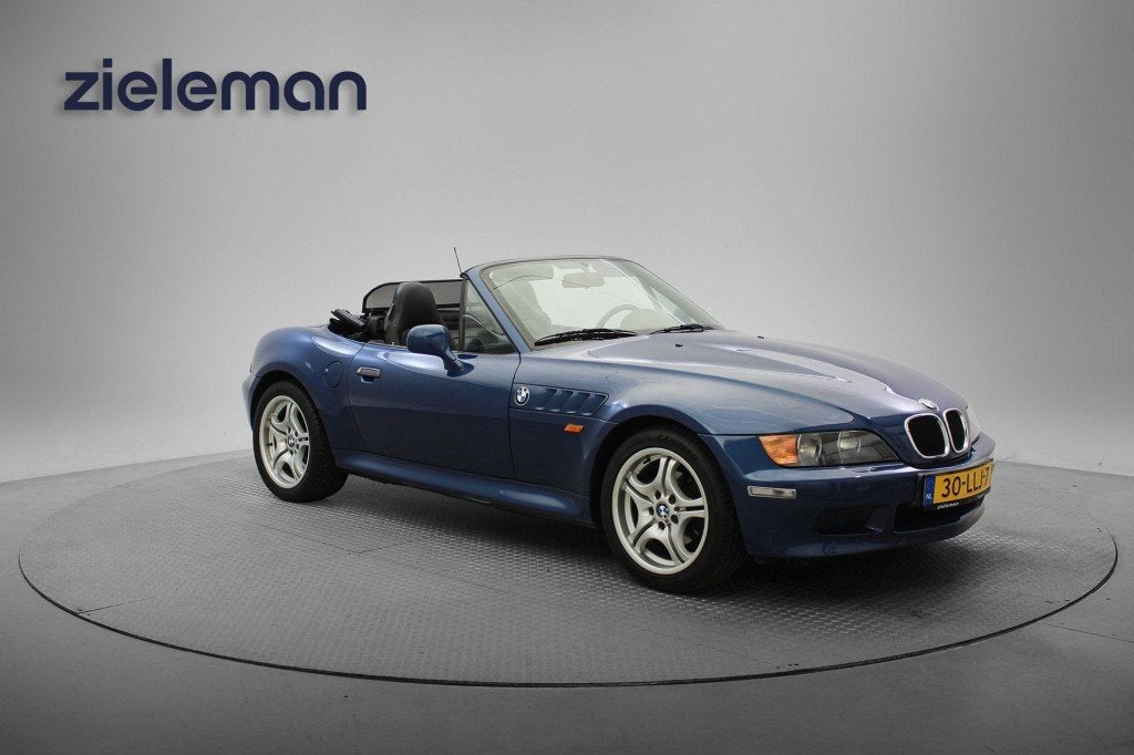 Bmw Z3 Roadster 1.8 S Cabrio - Airco, Half Leer, Sportstoele, Auto's, Gebruikt, 4 cilinders, Blauw, Leder