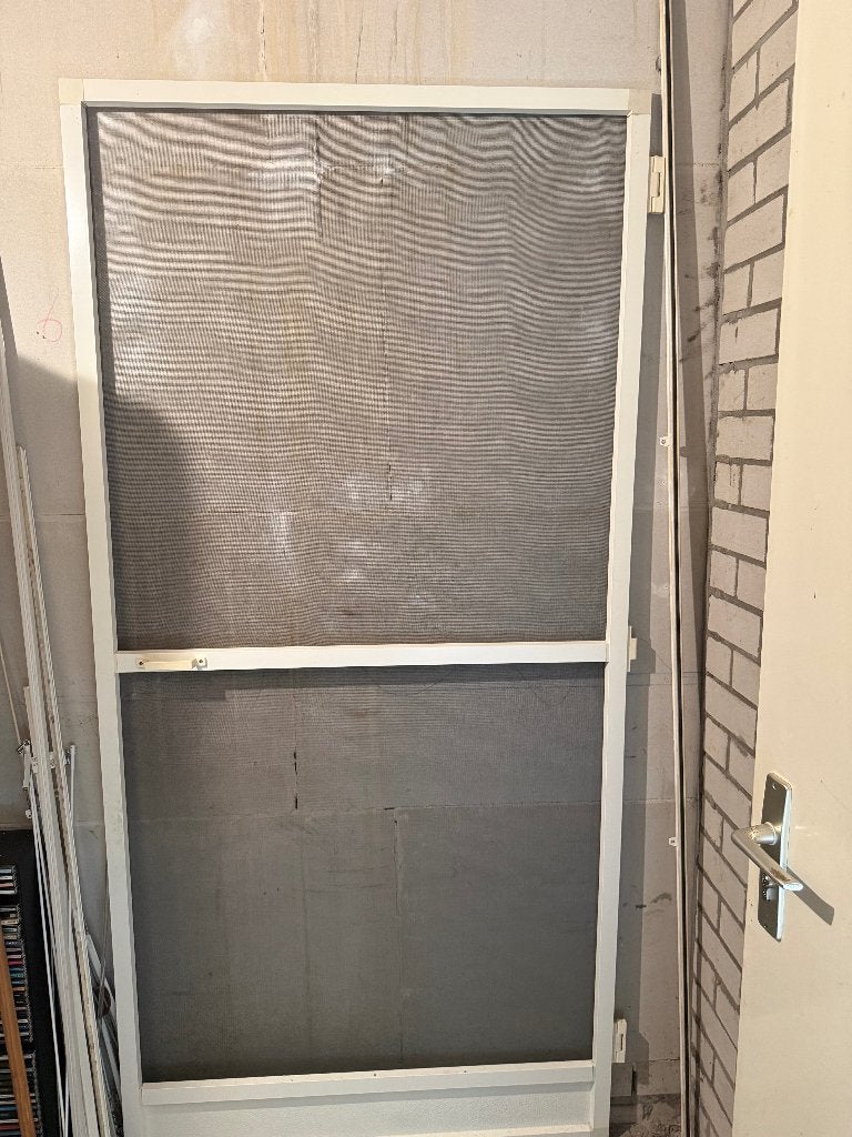 Te koop: hordeur wit, Huis en Inrichting, Ophalen, Zo goed als nieuw
