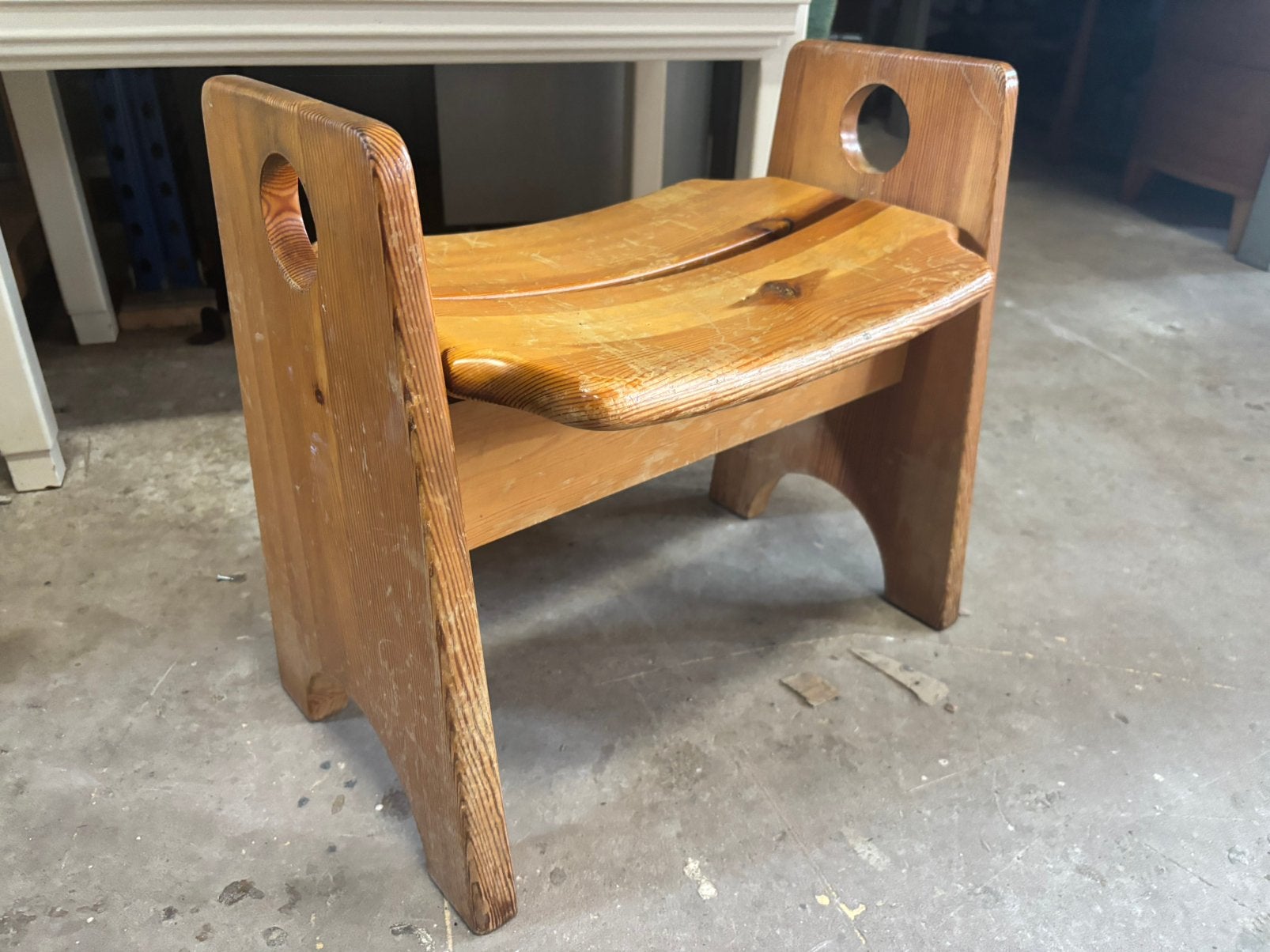Jaren 60 krukje - 27x46x32H, Ophalen of Verzenden
