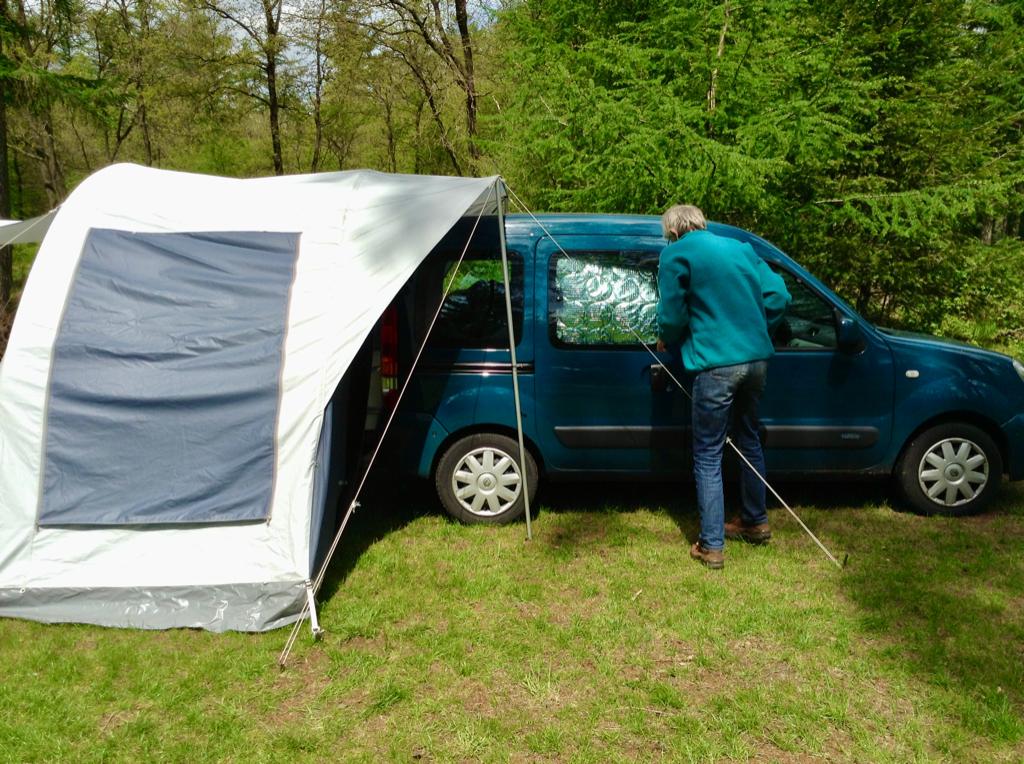Tijdelijk 'kampeerauto-busje', Ophalen, Gebruikt, Campingmeubel-accessoire
