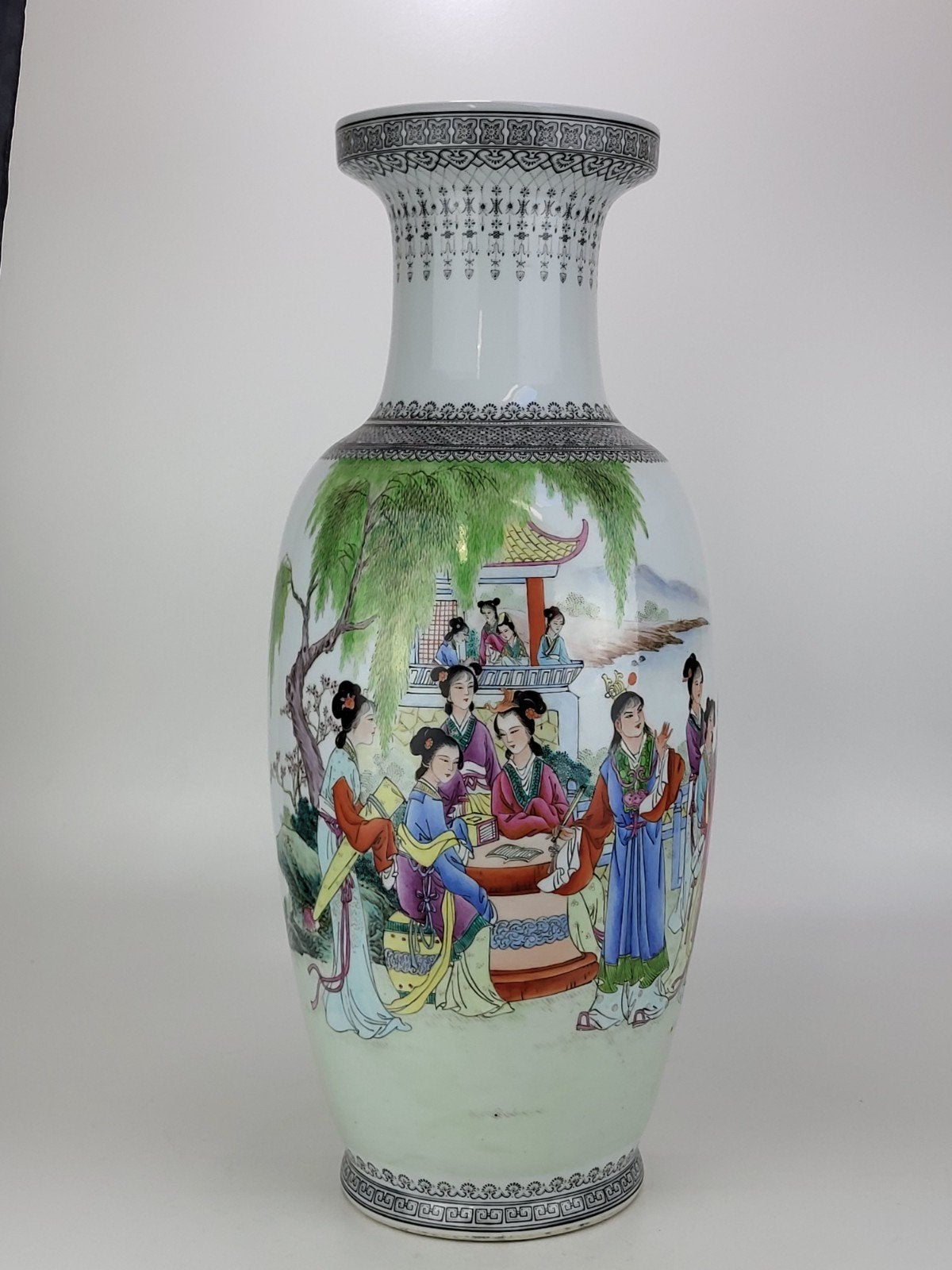 Grote en fijne Chinese baluster vaas - 20e eeuw, Ophalen of Verzenden
