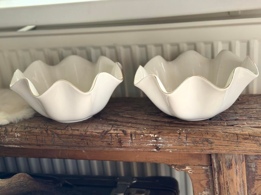 2 nieuwe porseleinen schaaltjes/kommen, Huis en Inrichting, Keuken | Servies, Nieuw, Ophalen of Verzenden, Kom(men), Overige stijlen