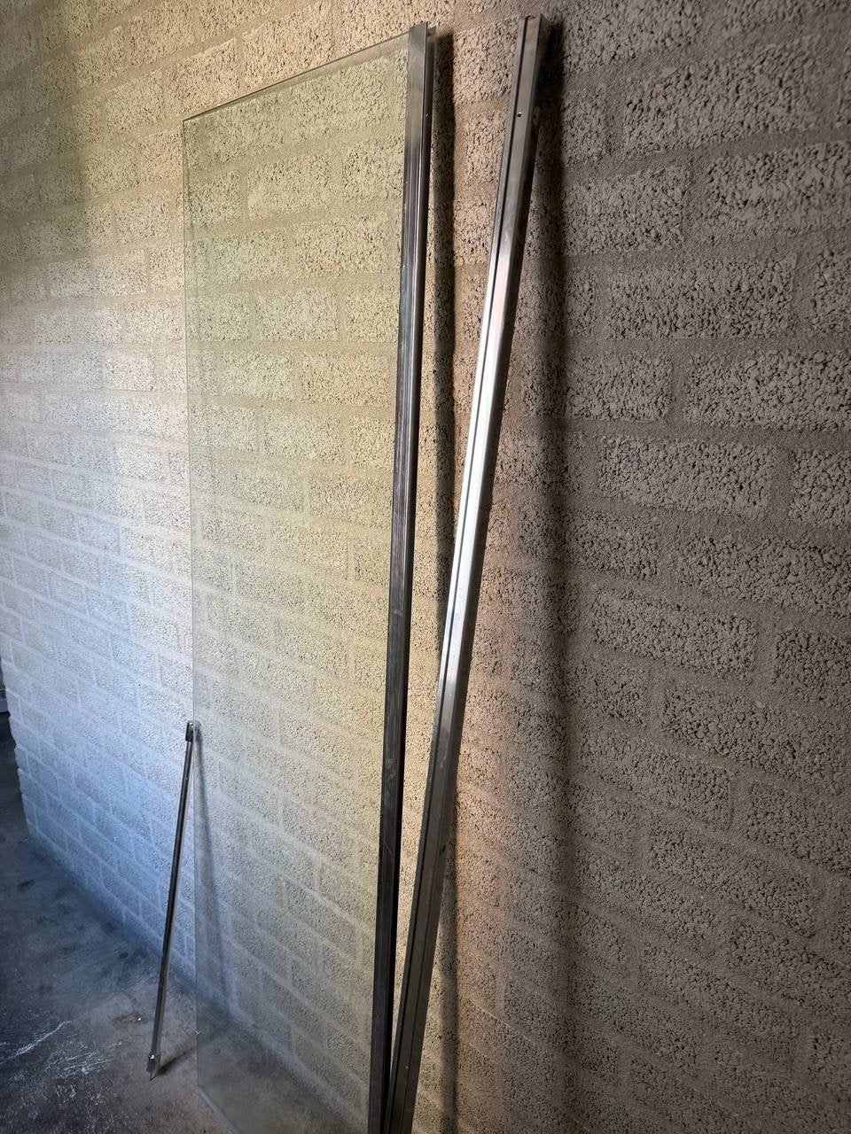 Glazen douchewand 60x200 cm, 8 mm dik, Ophalen, Gebruikt, Minder dan 80 cm, 160 cm of meer