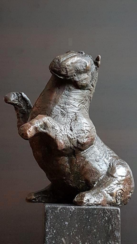Brons beeld paard-Abstract sculpture horse bronze, Antiek en Kunst, Ophalen of Verzenden, Brons