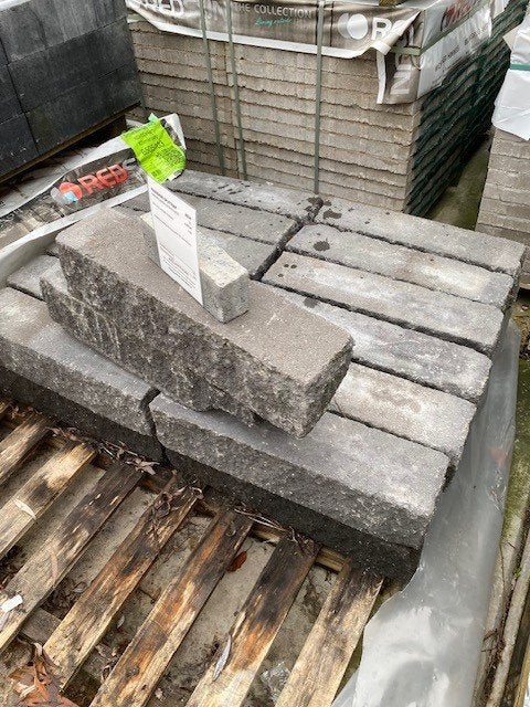 PALISSADE SPLITTON 12X12X50 MOUNT EVEREST, Ophalen, Blok, Nieuw, Minder dan 25 cm