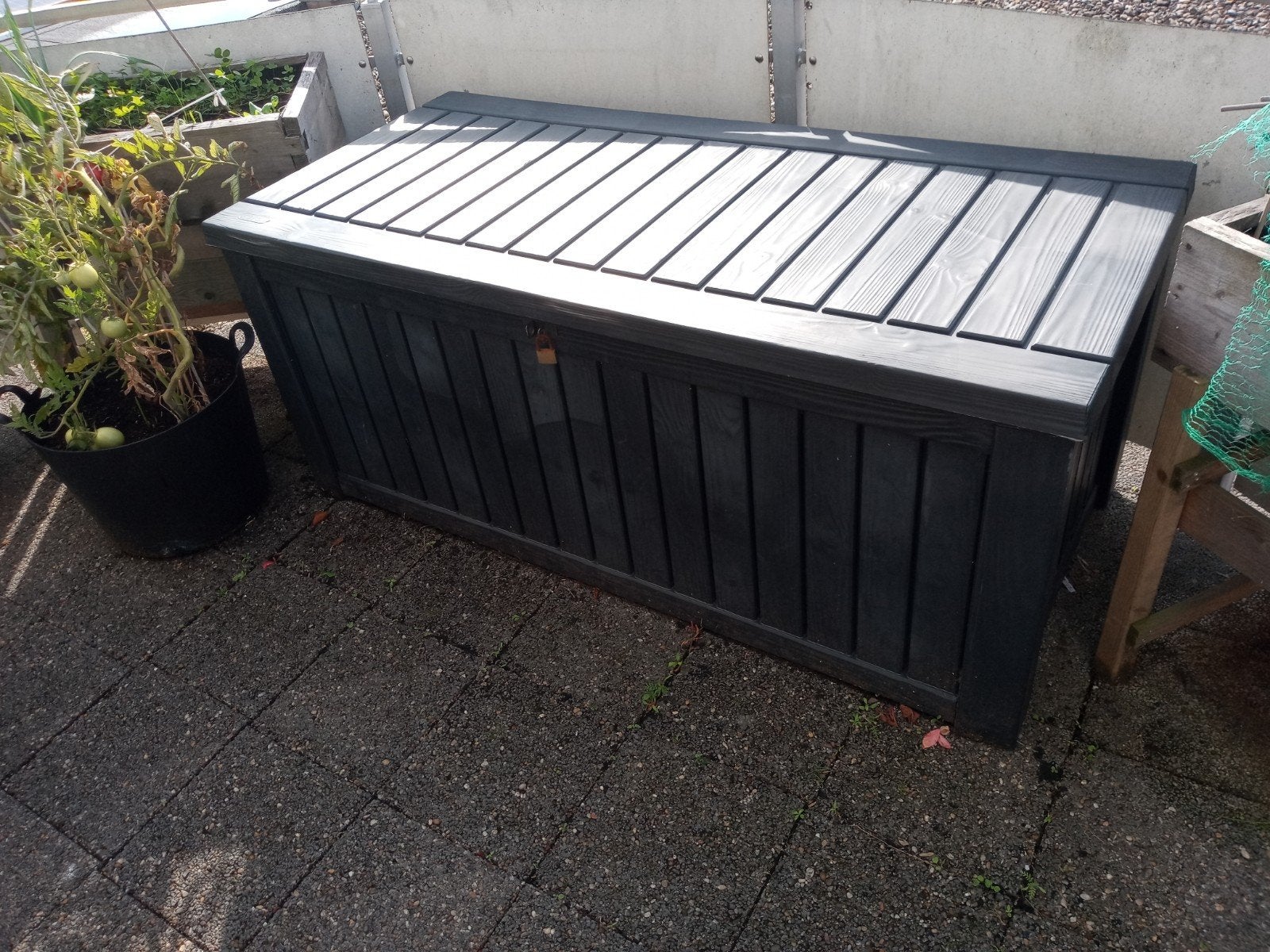 Keter rockwood opbergbox kussenbox, Tuin en Terras, Ophalen, Kunststof, Overige typen