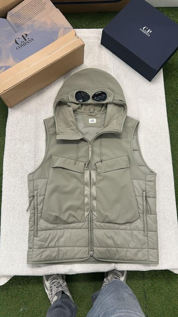C.P. Company C.P. Shell-R Bodywarmer Goggle Jas Dons, Maat 56/58 (XL), Ophalen of Verzenden, Zo goed als nieuw, Grijs