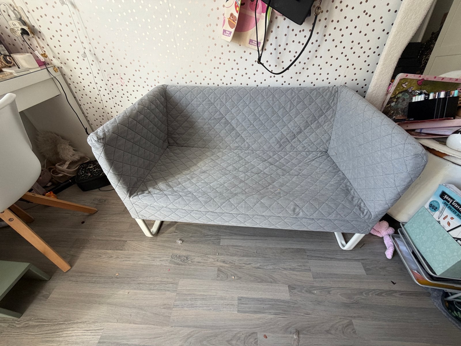 Ikea Knopparp bankje met wasbare hoes, Ophalen, Gebruikt, Tweepersoons, 75 tot 100 cm