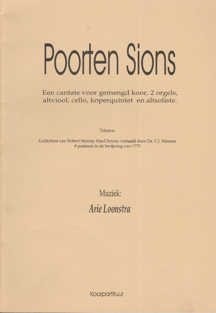 Arie Loonstra - POORTEN SIONS, Gebruikt, Ophalen of Verzenden, Artiest of Componist, Populair