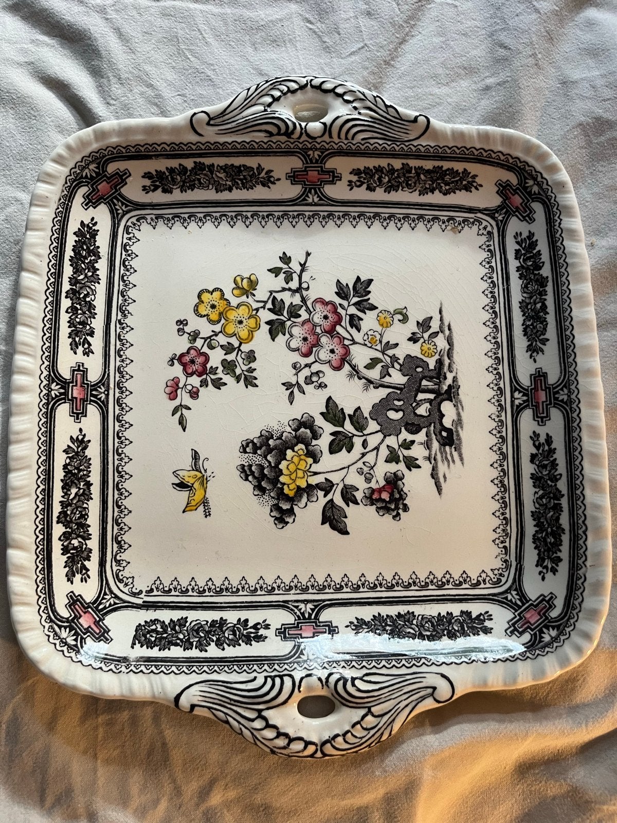 Antieke Mason's Ironstone "Manchu’ serveerschaal, Antiek en Kunst, Ophalen of Verzenden