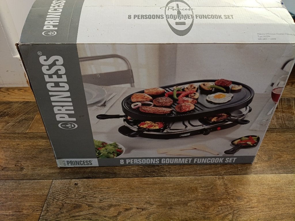 8 persoons gourmet funcook set, Witgoed en Apparatuur, Gourmetstellen, Ophalen, Gebruikt, 8 personen of meer