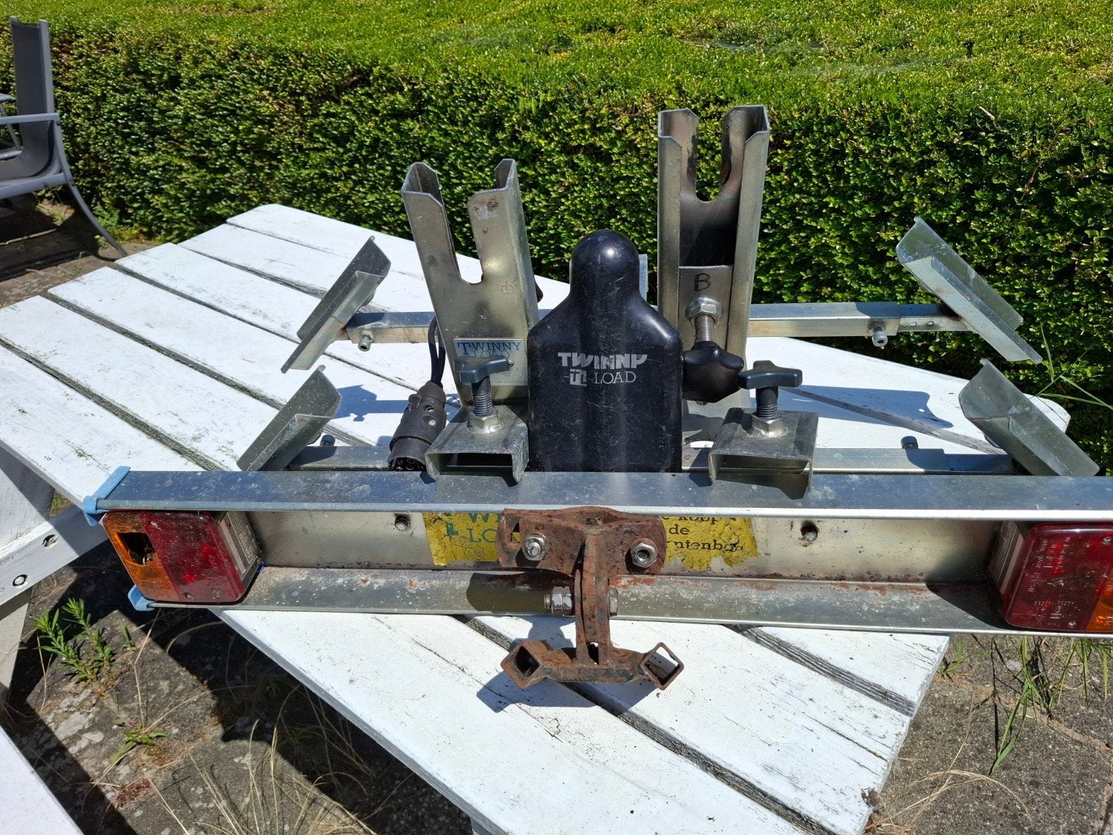 Fietsendrager Twinny Load, Ophalen, Gebruikt, 2 fietsen, Trekhaakdrager