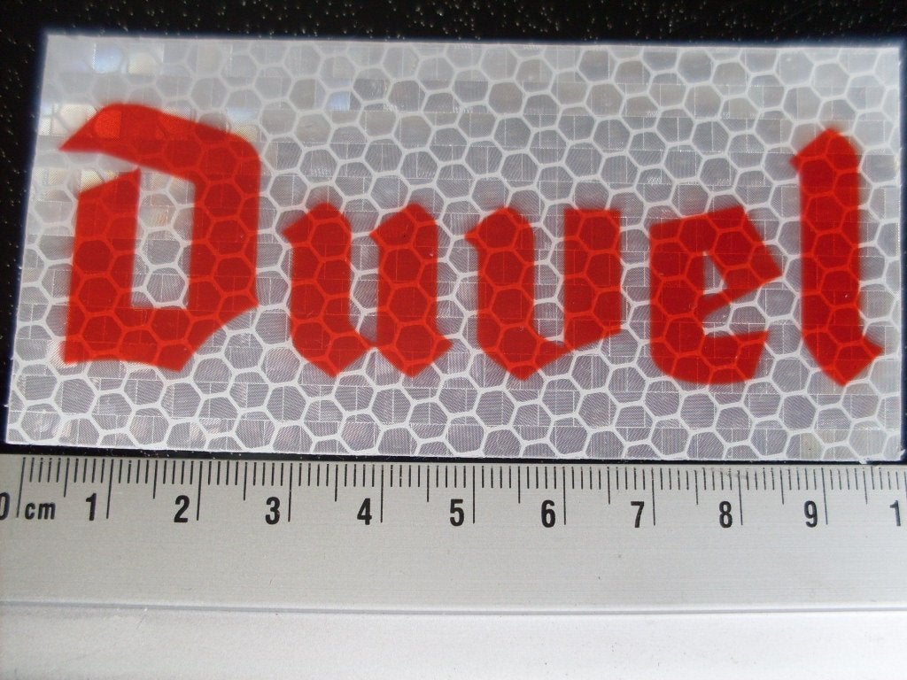 dikke reflecterende sticker Duvel bier pils logo 5x, Verzenden, Zo goed als nieuw, Merk