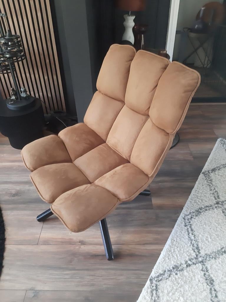 Zgan congac draaifauteuille, Ophalen, Zo goed als nieuw, Minder dan 75 cm, 50 tot 75 cm