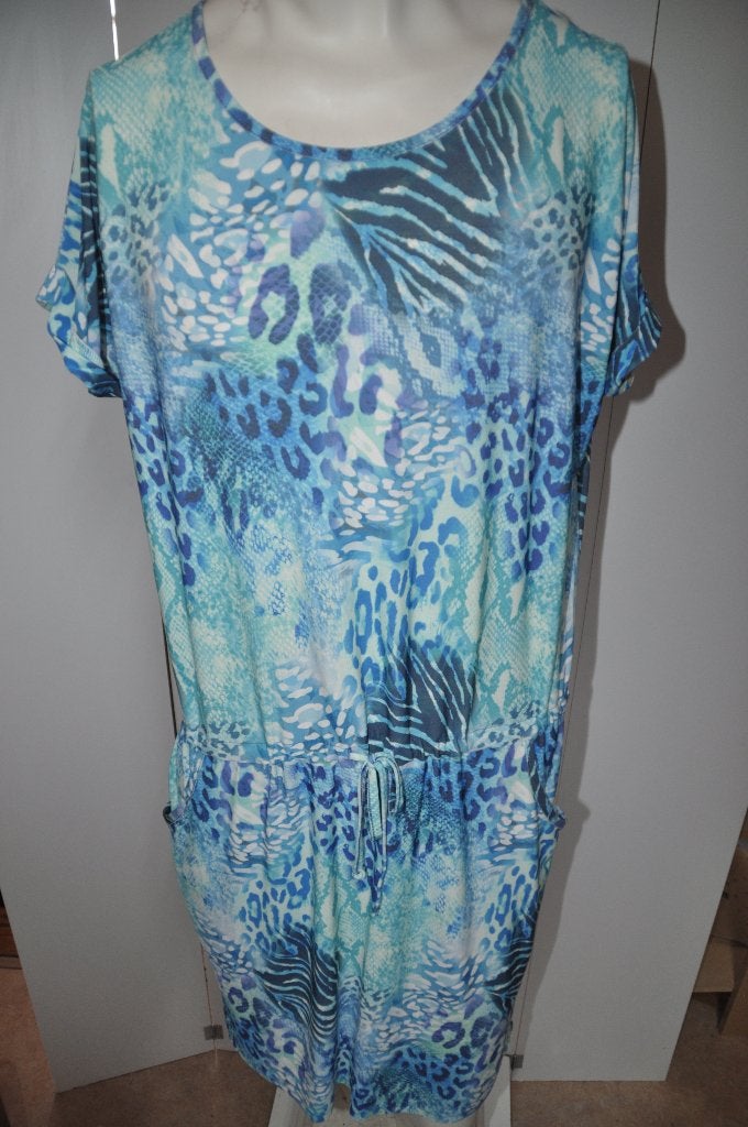 Ad12 Angelle Milan maat XL blauw tinten jurk, Angelle Milan, Blauw, Jurk, Ophalen of Verzenden