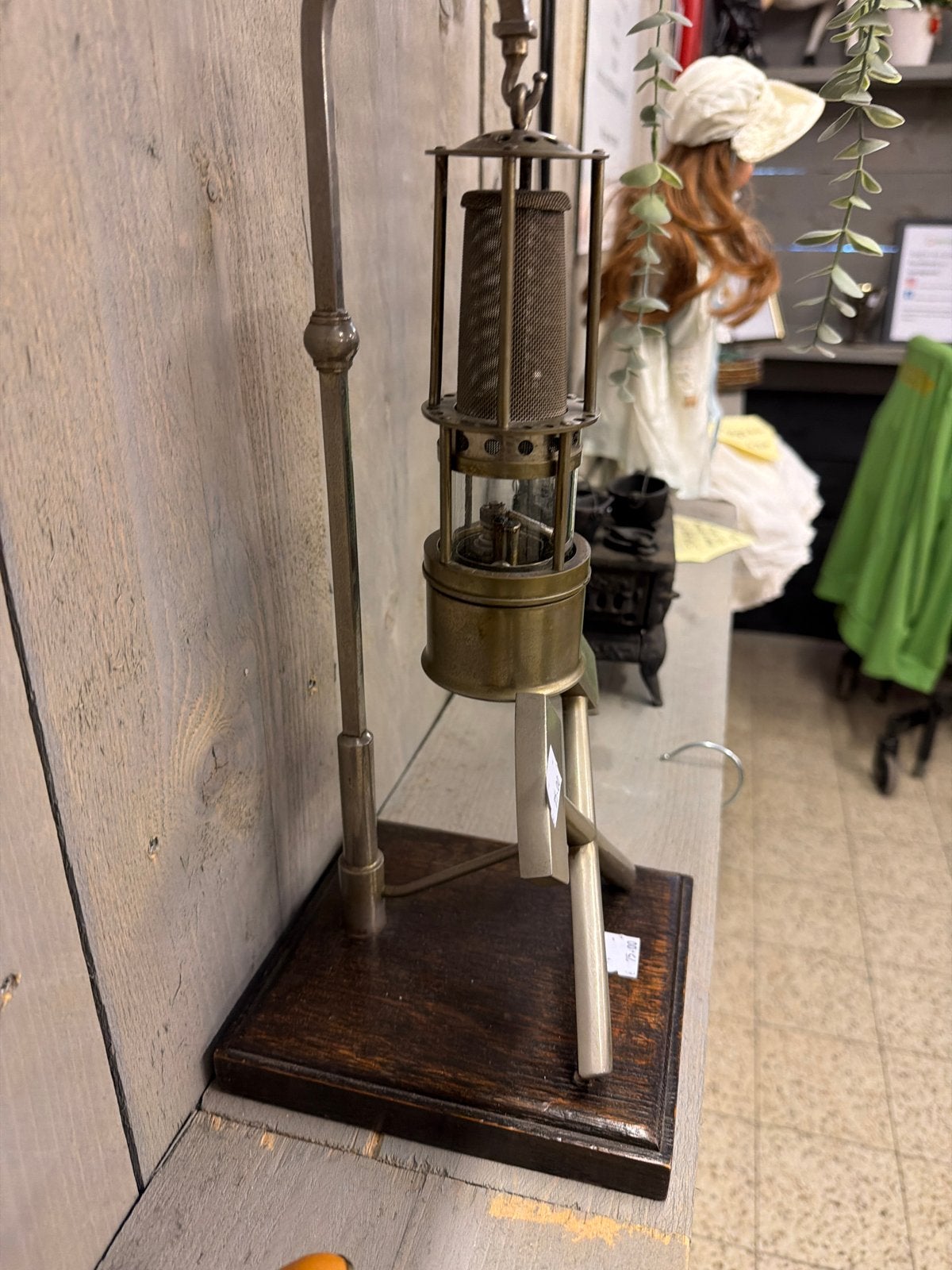 Vintage mijnwerkerslamp met gekruiste hamers, Verzenden