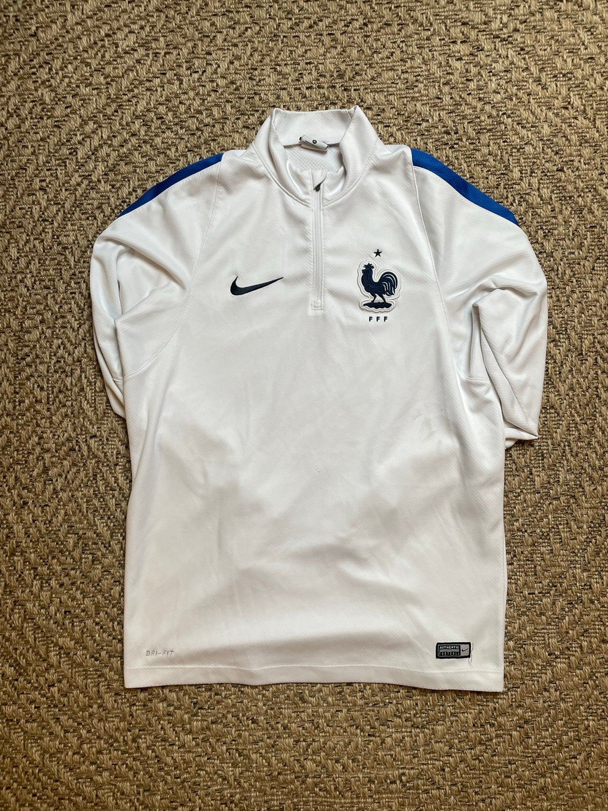 Nike FFF Frankrijk Training Top Wit Maat M, Maat M, Ophalen of Verzenden, Gebruikt, Shirt