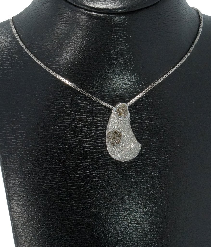 Tientallen diamanten luxe 18k ketting hanger goud briljant, Voordeelsieraden, Verzenden, Zo goed als nieuw, Met edelsteen