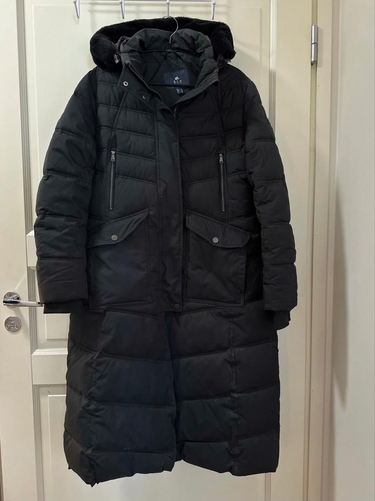 ELT Saphira Lange Winterjas Maat XXL, Verzenden, Zo goed als nieuw, Maat 46/48 (XL) of groter, Zwart
