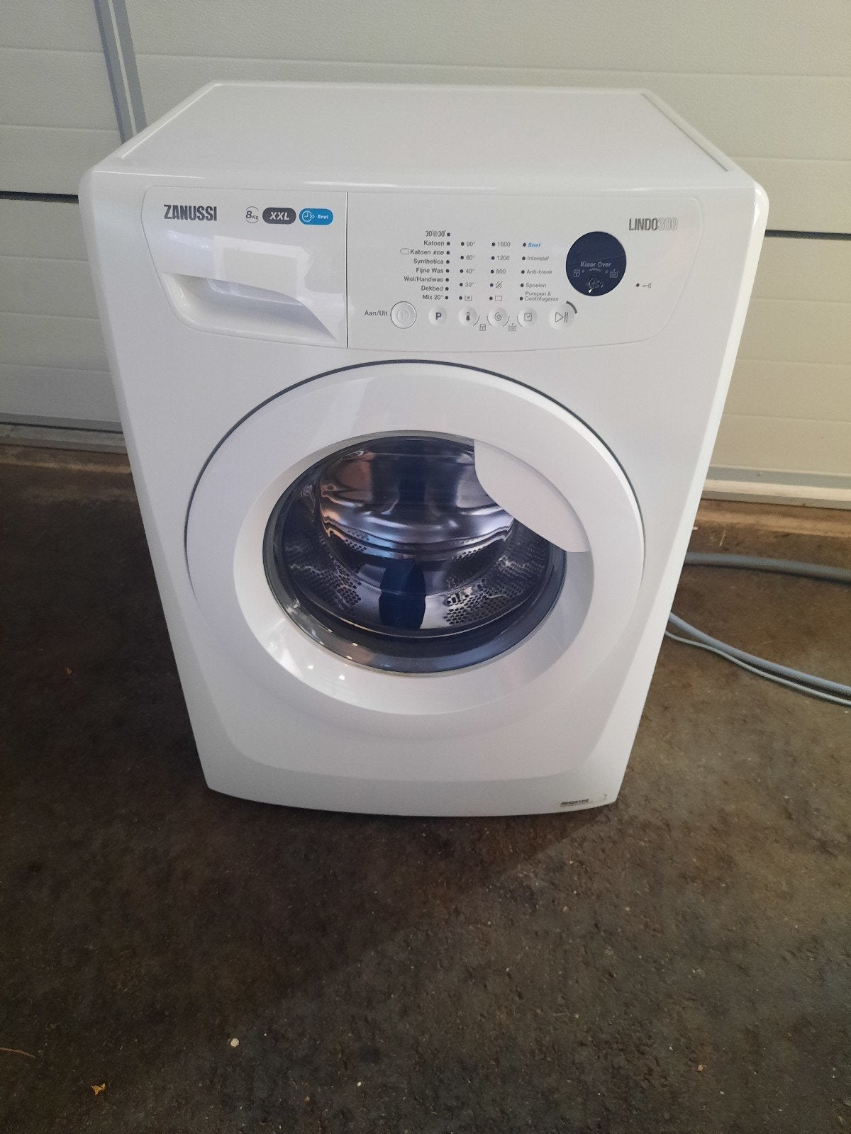 zanussi wasmachine 8kg, Ophalen, 1600 toeren of meer, 85 tot 90 cm