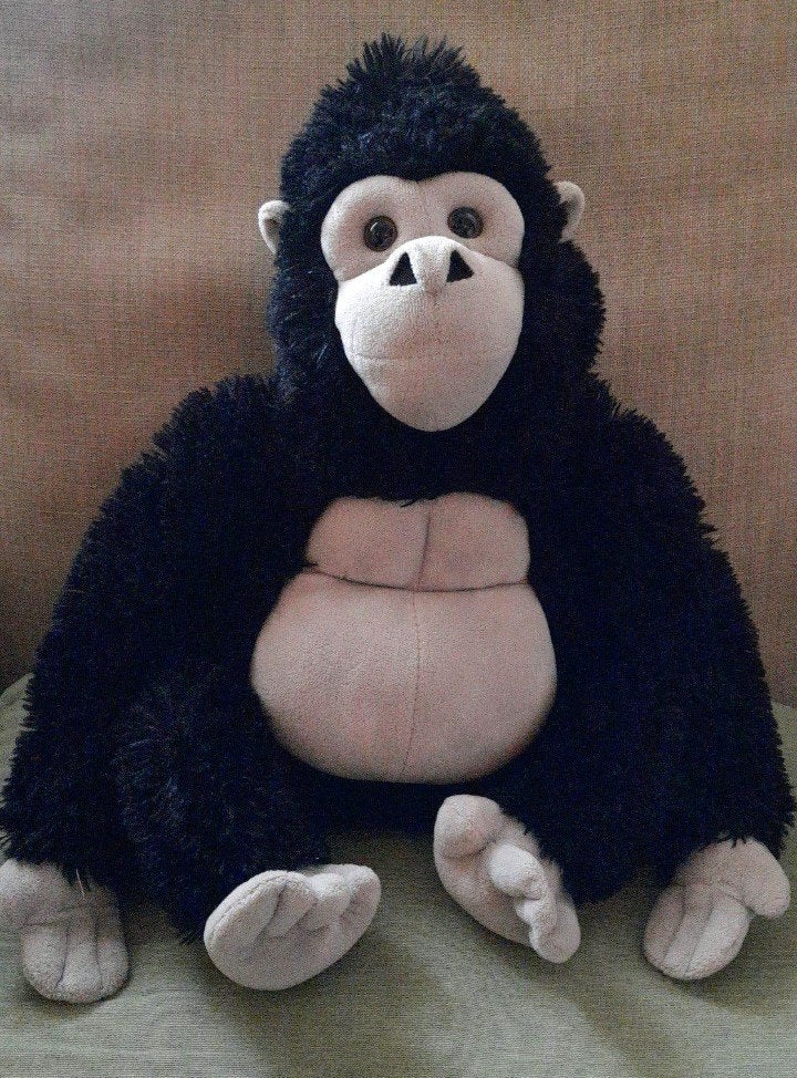 Ravensden Gorilla knuffel aap ZGAN, Kinderen en Baby's, Overige merken, Verzenden, Zwart, Zo goed als nieuw