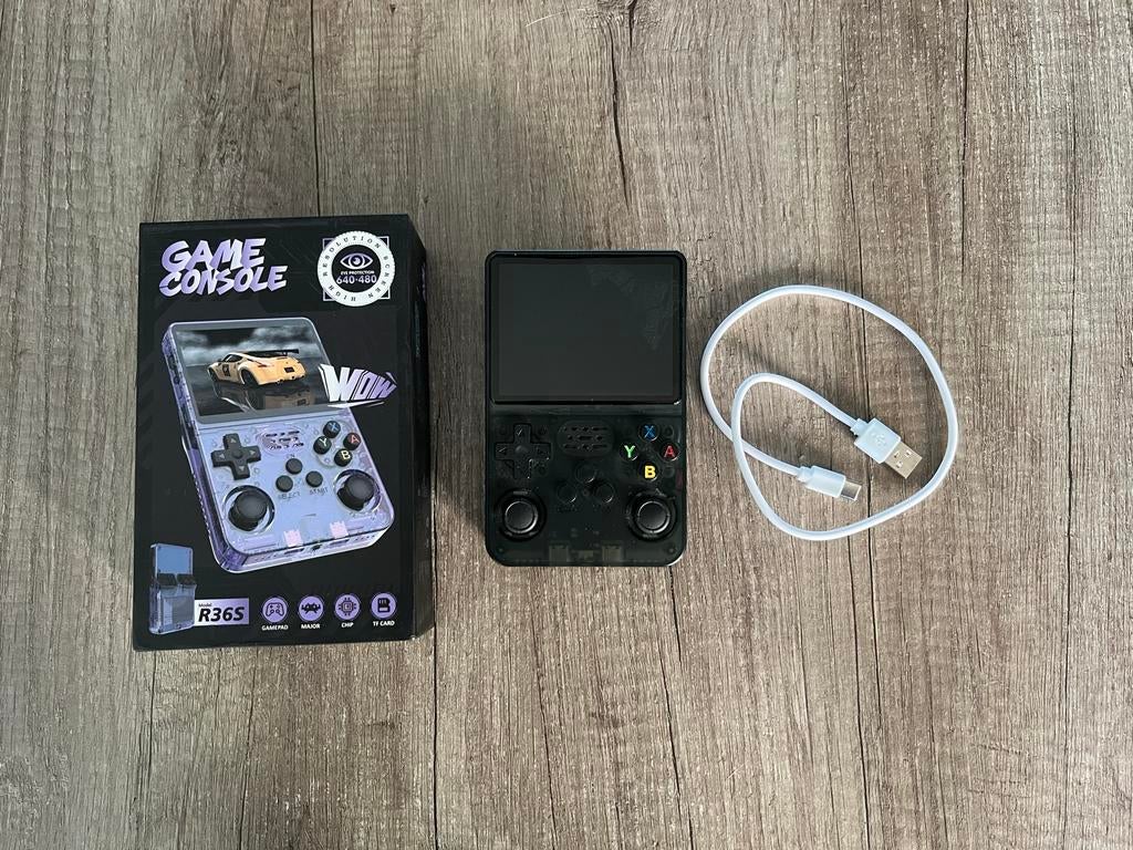 R36S Draagbare Retro Game Console - Zwart, Spelcomputers en Games, Ophalen of Verzenden, Overige merken, Zo goed als nieuw