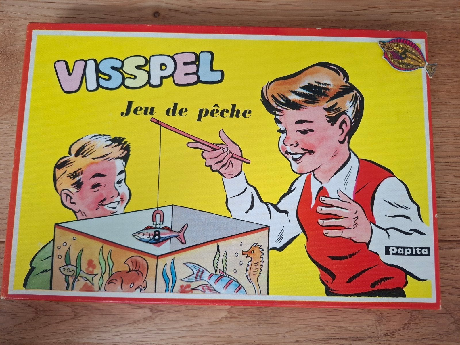 Vintage Vissspel / Jeu de pêche - Papita, Ophalen of Verzenden, Gebruikt