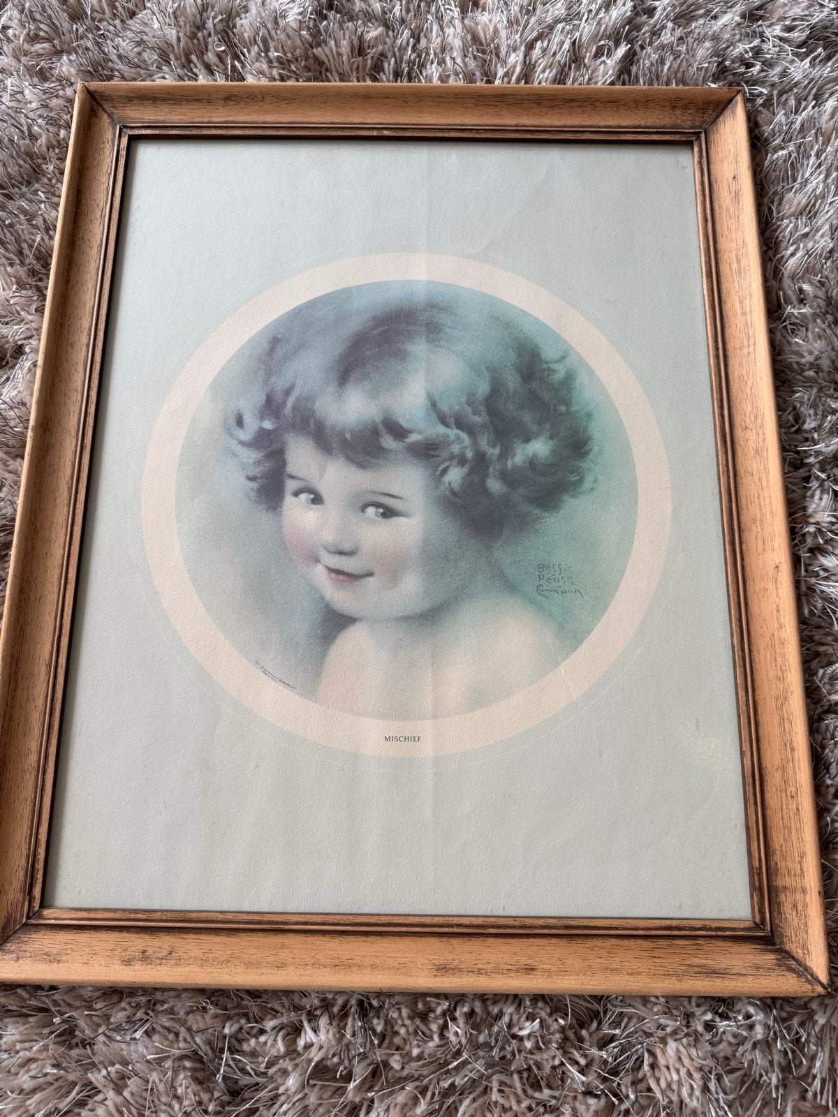 Groot schilderij met print Bessie Pease Gutmann, 50 – 75, Minder dan 50 cm, Ophalen of Verzenden, Print