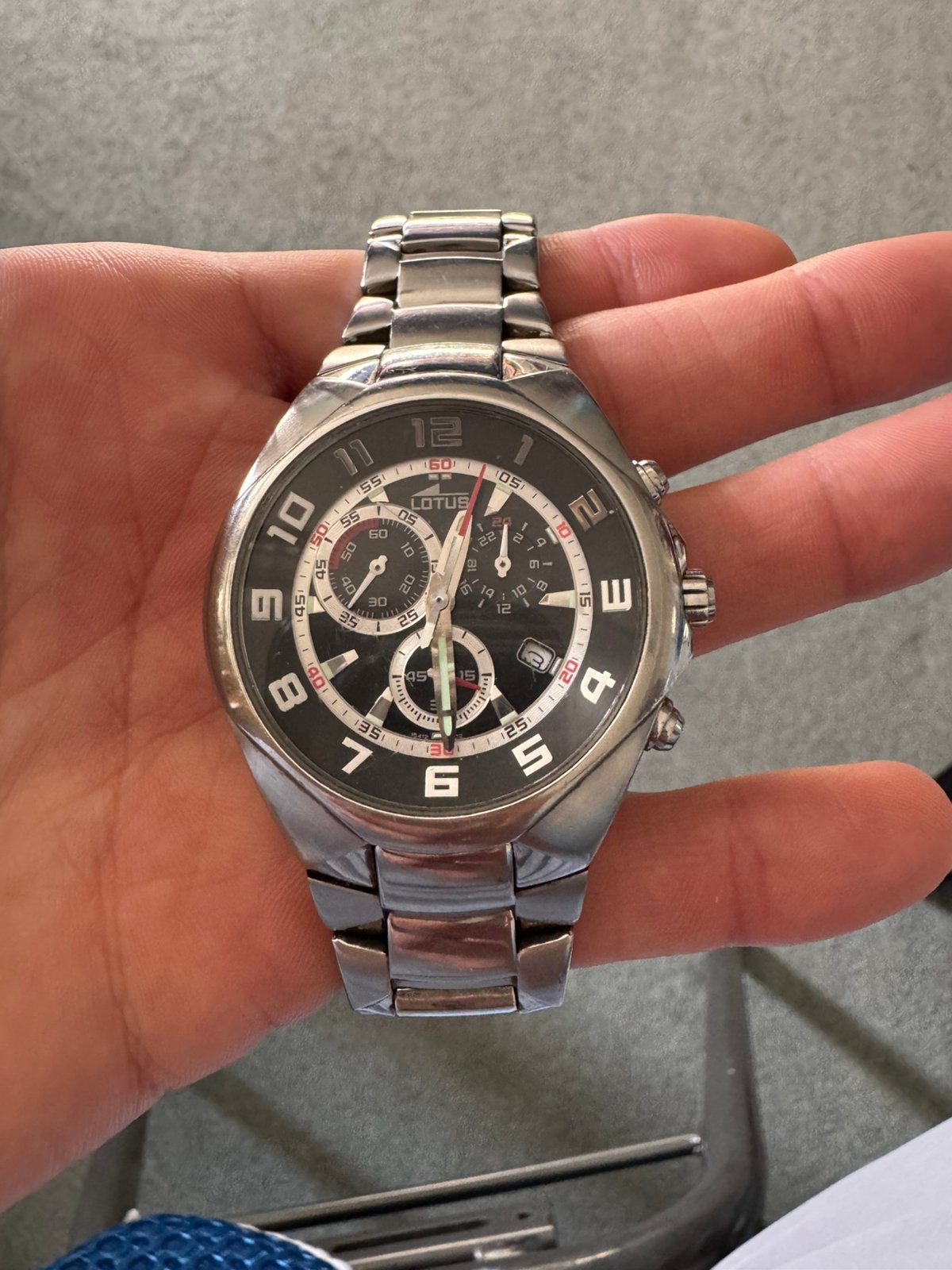 Lotus 15412 Chronograph, Ophalen of Verzenden, Zo goed als nieuw, Staal, Overige merken