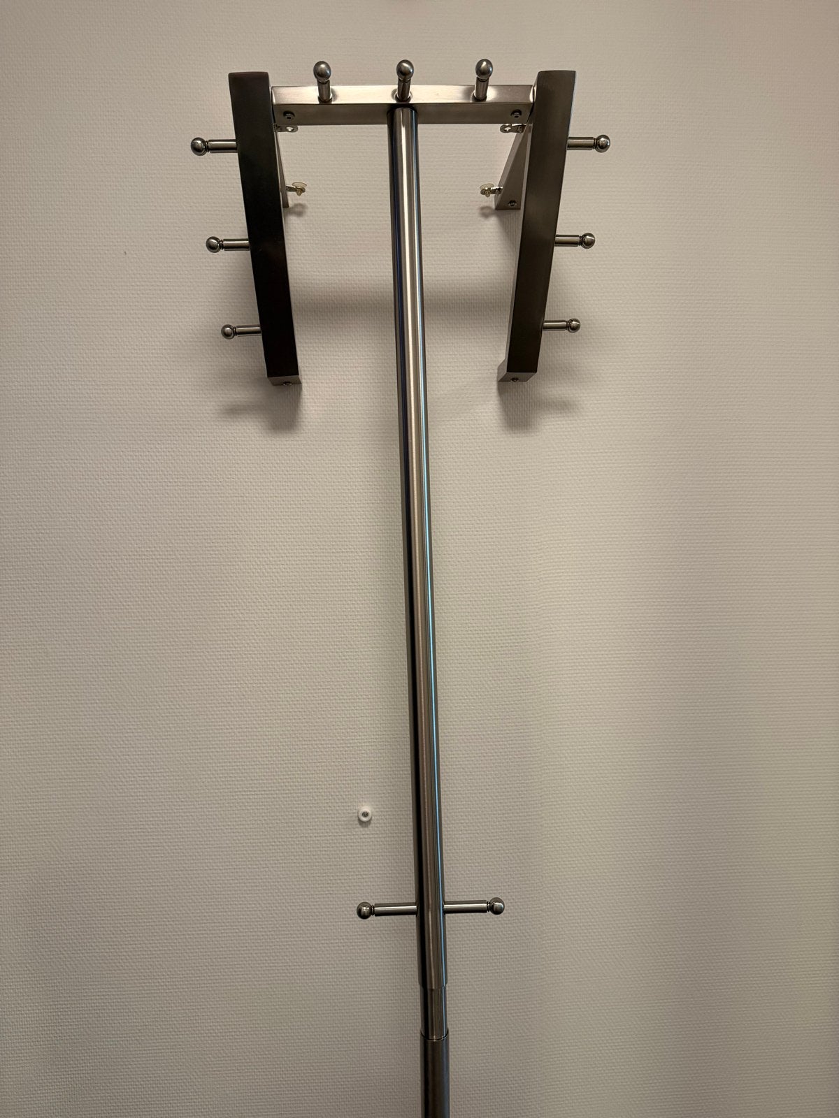 Moderne RVS Wandkapstok met Veel Haken, Gebruikt, Metaal, 150 tot 200 cm, Ophalen