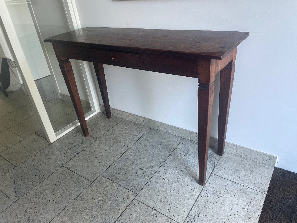 Sidetable teak, compleet met spiegel, Huis en Inrichting, Tafels | Sidetables, Zo goed als nieuw, 25 tot 50 cm, 100 tot 150 cm
