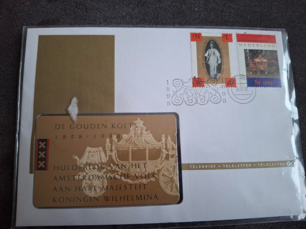 Telefoonkaart De Gouden Koets 1898-1998, Ophalen of Verzenden, Nederland