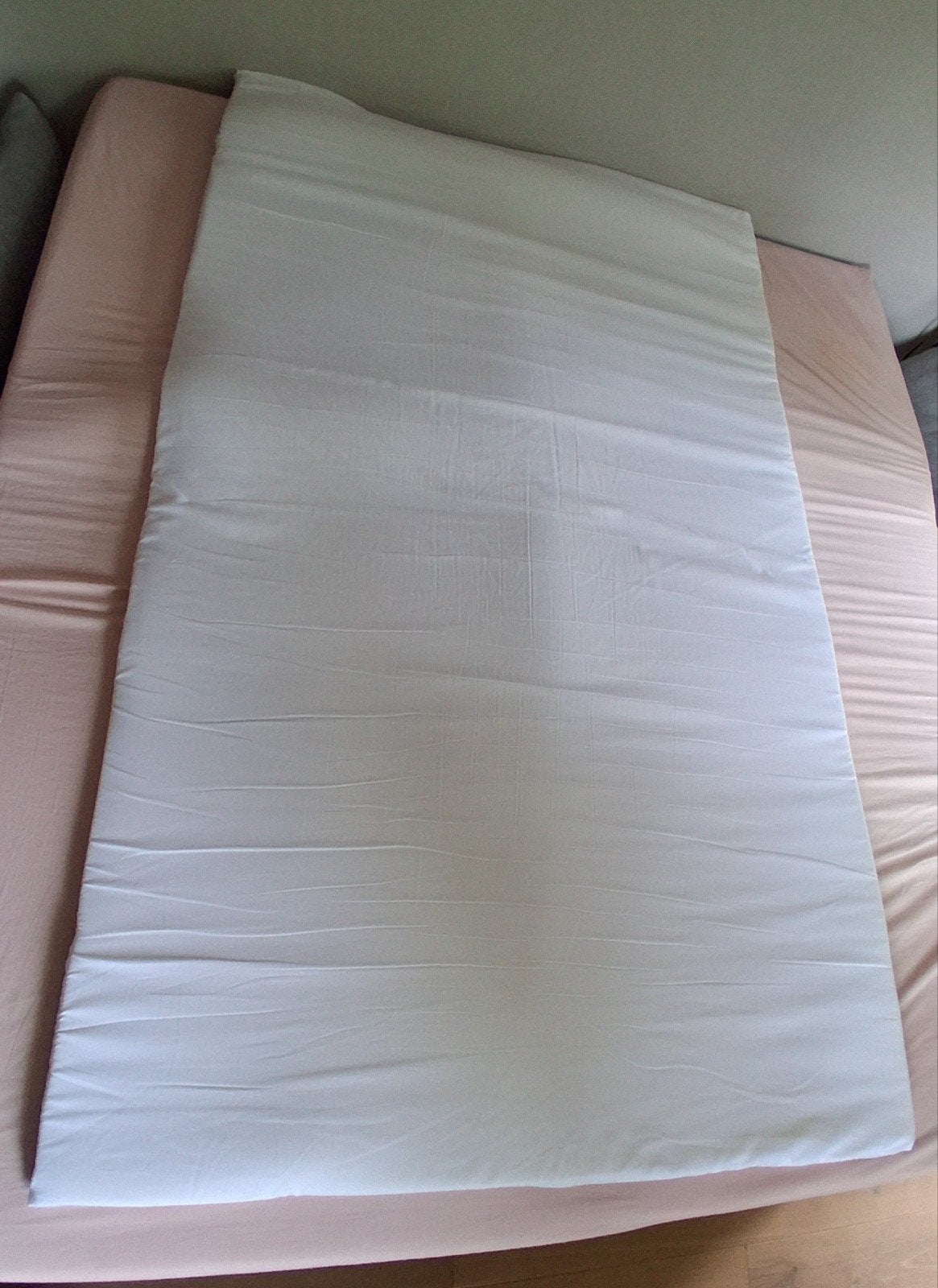 Topper 120x200, 3 cm hoog, + 2 hoeslakens, Ophalen, Zo goed als nieuw, Twijfelaar, 200 cm