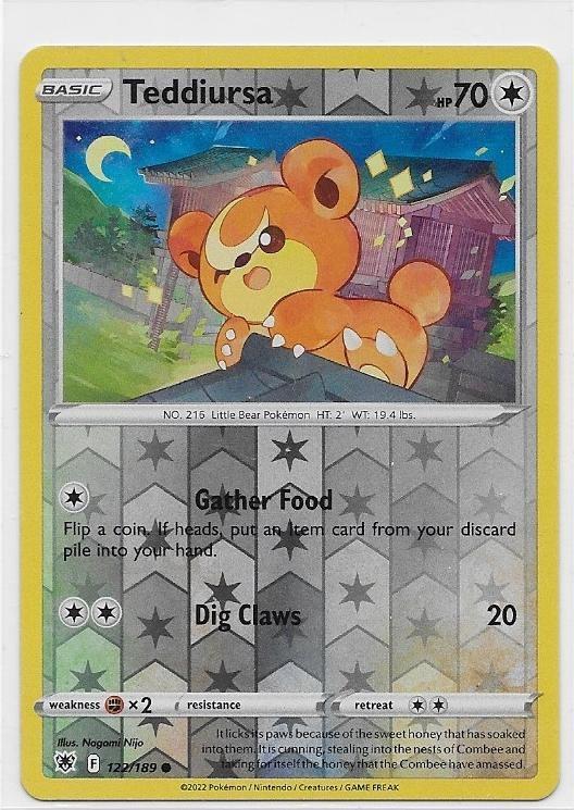Astral Radiance,  Teddiursa [reverse] 122/196, Verzenden, Nieuw, Losse kaart
