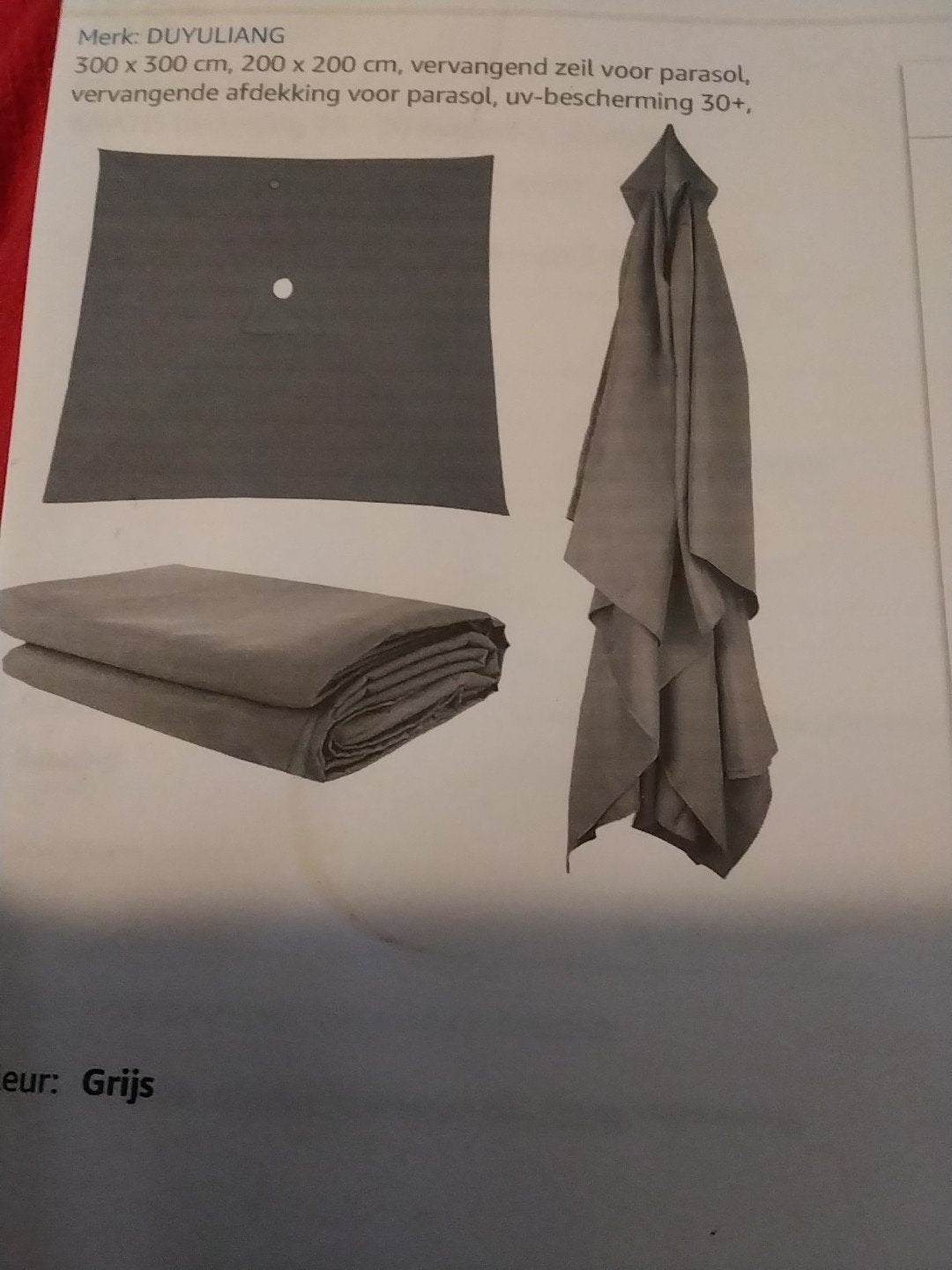 vervangend zeil voor parasol, Nieuw, Ophalen of Verzenden, Waterdicht, Stokparasol