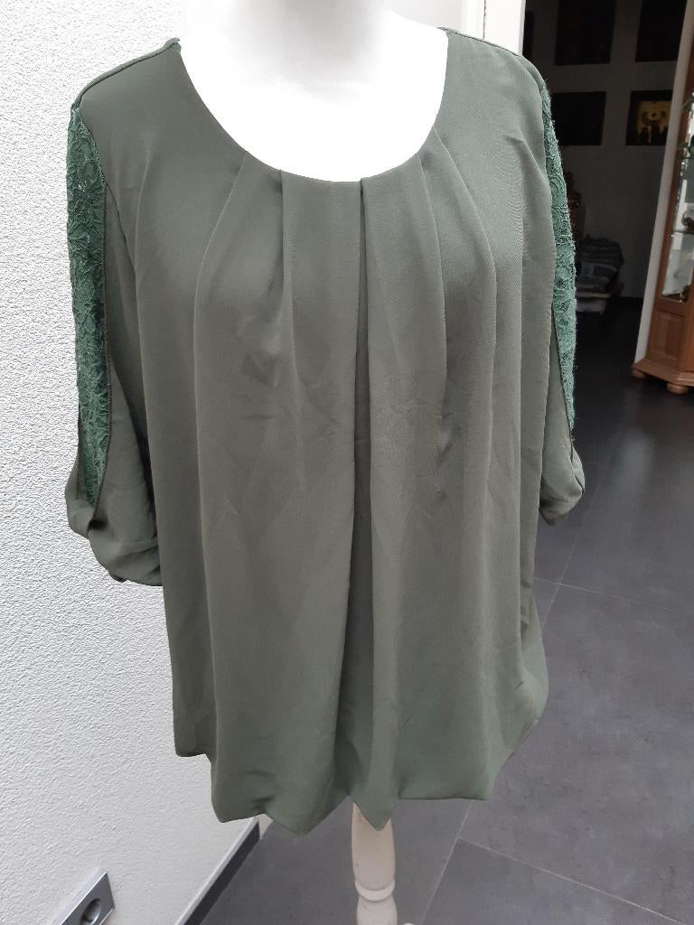 BLOUSE, DAZZLING, MAAT 42  GROENIG, Kleding | Dames, Ophalen of Verzenden, Gedragen, Maat 42/44 (L)