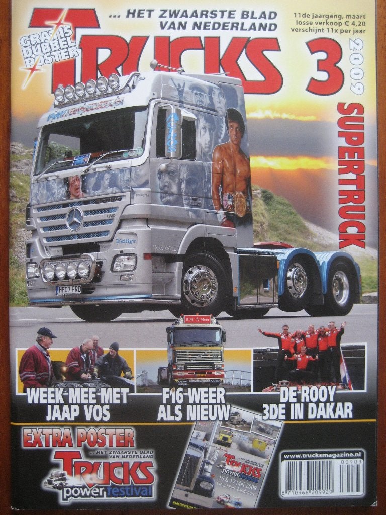 Trucks nr. 3, maart 2009 o.a. Dakar, Volvo F16, Scammel, Ophalen of Verzenden, Nieuw, Volvo
