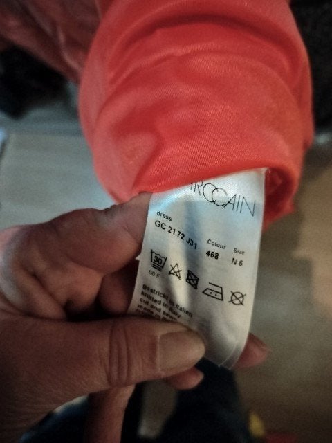 Jurk Marccain oranje mt N6 (XL-44) Nieuw Vaste prijs, Maat 42/44 (L), Nieuw, Oranje, Ophalen of Verzenden