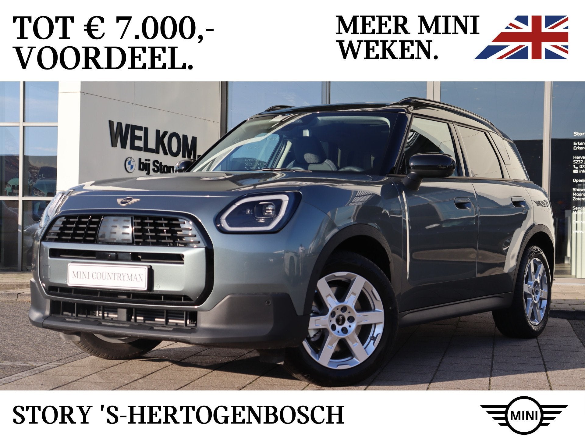 MINI Countryman C Automaat / Classic / Pakket L / 18" Astero, Auto's, Dealer onderhouden, Stof, Zwart, Bedrijf