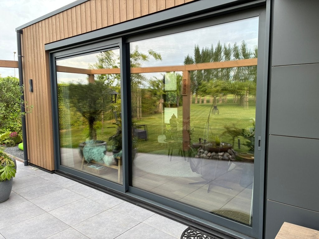 nieuwe schuifpui met triple glas, Doe-het-zelf en Verbouw, Ophalen, 225 cm of meer, Aluminium, Zo goed als nieuw